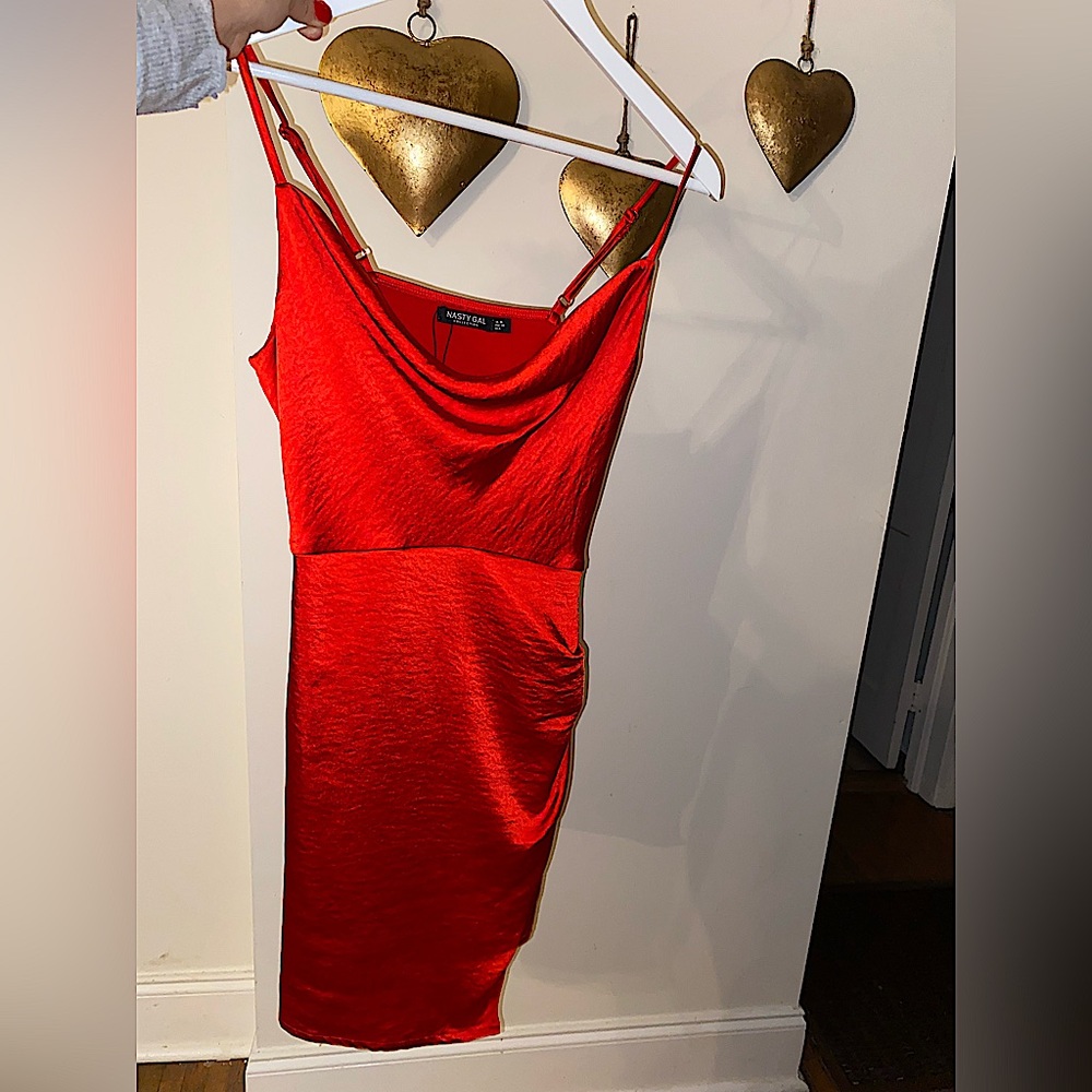 Red dress from NastyGal, size 6. Worn once.
